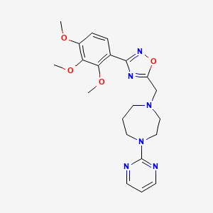 1-(2-pyrimidinyl)-4-{[3-(2,3,4-trimethoxyphenyl)-1,2,4-oxadiazol-5-yl]methyl}-1,4-diazepane