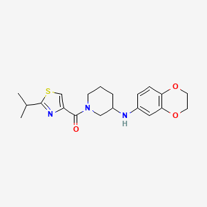 N-(2,3-dihydro-1,4-benzodioxin-6-yl)-1-[(2-isopropyl-1,3-thiazol-4-yl)carbonyl]-3-piperidinamine