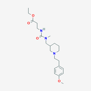 ethyl N-{[({1-[2-(4-methoxyphenyl)ethyl]-3-piperidinyl}methyl)(methyl)amino]carbonyl}-beta-alaninate