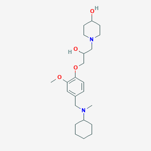 1-[3-[4-[[Cyclohexyl(methyl)amino]methyl]-2-methoxyphenoxy]-2-hydroxypropyl]piperidin-4-ol