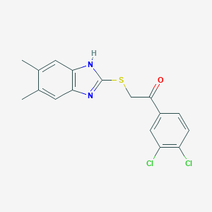 1-(3,4-dichlorophenyl)-2-[(5,6-dimethyl-1H-benzimidazol-2-yl)sulfanyl]ethanone