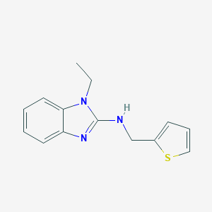 molecular formula C14H15N3S B378498 1-ethyl-N-(2-thienylmethyl)-1H-benzimidazol-2-amine 