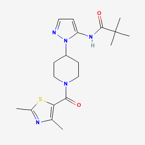 N-(1-{1-[(2,4-dimethyl-1,3-thiazol-5-yl)carbonyl]-4-piperidinyl}-1H-pyrazol-5-yl)-2,2-dimethylpropanamide