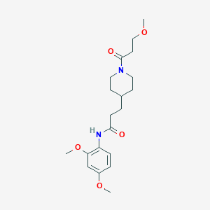 N-(2,4-dimethoxyphenyl)-3-[1-(3-methoxypropanoyl)-4-piperidinyl]propanamide