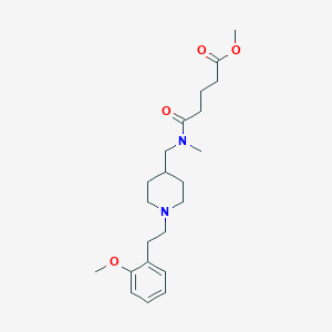 molecular formula C22H34N2O4 B3785003 methyl 5-[({1-[2-(2-methoxyphenyl)ethyl]-4-piperidinyl}methyl)(methyl)amino]-5-oxopentanoate 