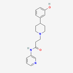 3-[4-(3-hydroxyphenyl)piperidin-1-yl]-N-pyridin-3-ylpropanamide