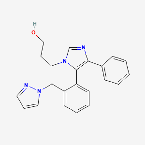 3-{4-phenyl-5-[2-(1H-pyrazol-1-ylmethyl)phenyl]-1H-imidazol-1-yl}propan-1-ol