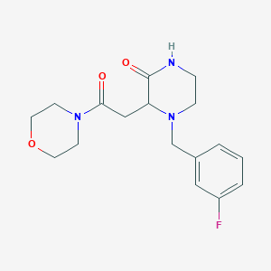 4-(3-fluorobenzyl)-3-[2-(4-morpholinyl)-2-oxoethyl]-2-piperazinone