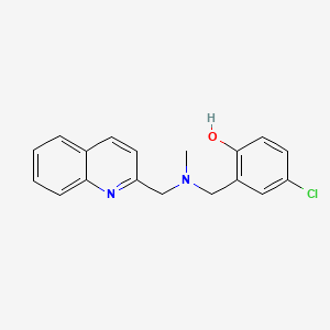 molecular formula C18H17ClN2O B3785037 4-chloro-2-{[methyl(quinolin-2-ylmethyl)amino]methyl}phenol 