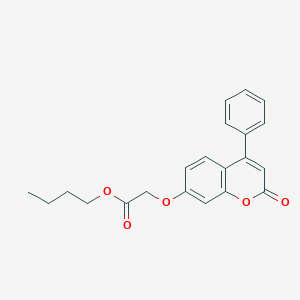 molecular formula C21H20O5 B378505 butyl [(2-oxo-4-phenyl-2H-chromen-7-yl)oxy]acetate 