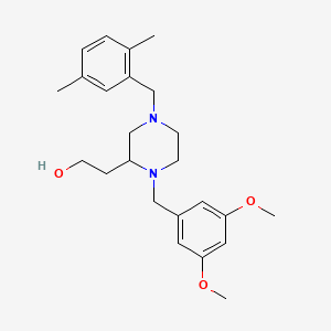 2-[1-(3,5-dimethoxybenzyl)-4-(2,5-dimethylbenzyl)-2-piperazinyl]ethanol