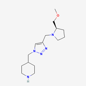 4-[(4-{[(2R)-2-(methoxymethyl)pyrrolidin-1-yl]methyl}-1H-1,2,3-triazol-1-yl)methyl]piperidine