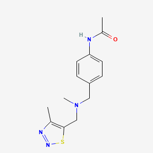 N-[4-({methyl[(4-methyl-1,2,3-thiadiazol-5-yl)methyl]amino}methyl)phenyl]acetamide