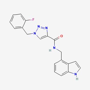 1-[(2-fluorophenyl)methyl]-N-(1H-indol-4-ylmethyl)triazole-4-carboxamide