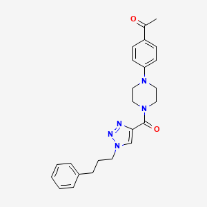 1-[4-(4-{[1-(3-phenylpropyl)-1H-1,2,3-triazol-4-yl]carbonyl}-1-piperazinyl)phenyl]ethanone