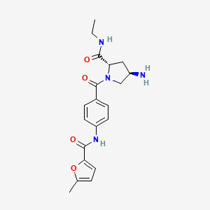 (4R)-4-amino-N-ethyl-1-{4-[(5-methyl-2-furoyl)amino]benzoyl}-L-prolinamide