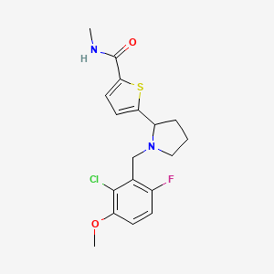 5-[1-(2-chloro-6-fluoro-3-methoxybenzyl)-2-pyrrolidinyl]-N-methyl-2-thiophenecarboxamide