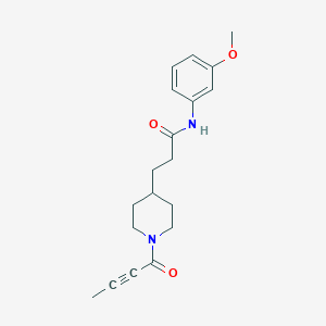 3-(1-but-2-ynoylpiperidin-4-yl)-N-(3-methoxyphenyl)propanamide