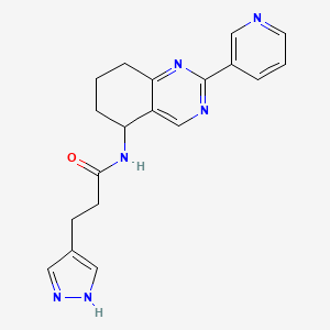 3-(1H-pyrazol-4-yl)-N-(2-pyridin-3-yl-5,6,7,8-tetrahydroquinazolin-5-yl)propanamide