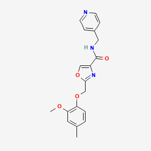 2-[(2-methoxy-4-methylphenoxy)methyl]-N-(4-pyridinylmethyl)-1,3-oxazole-4-carboxamide