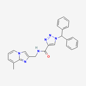 1-(diphenylmethyl)-N-[(8-methylimidazo[1,2-a]pyridin-2-yl)methyl]-1H-1,2,3-triazole-4-carboxamide