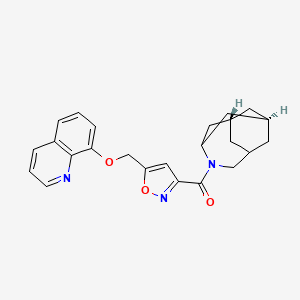 (1R*,3S*,6R*,8S*)-4-({5-[(8-quinolinyloxy)methyl]-3-isoxazolyl}carbonyl)-4-azatricyclo[4.3.1.1~3,8~]undecane