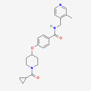 4-[1-(cyclopropanecarbonyl)piperidin-4-yl]oxy-N-[(3-methylpyridin-4-yl)methyl]benzamide