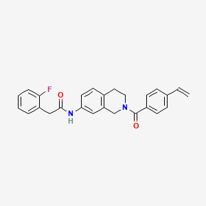 2-(2-fluorophenyl)-N-[2-(4-vinylbenzoyl)-1,2,3,4-tetrahydro-7-isoquinolinyl]acetamide