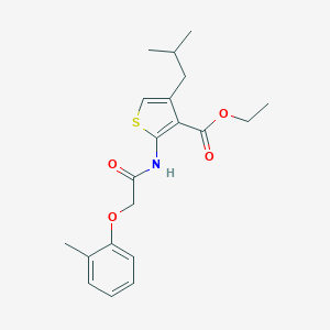 Ethyl 4-isobutyl-2-{[(2-methylphenoxy)acetyl]amino}-3-thiophenecarboxylate