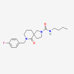 N-butyl-7-[(4-fluorophenyl)methyl]-6-oxo-2,7-diazaspiro[4.5]decane-2-carboxamide