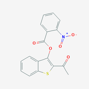 molecular formula C17H11NO5S B378522 (2-Acetyl-1-benzothiophen-3-yl) 2-nitrobenzoate CAS No. 327086-39-5