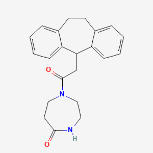 1-(10,11-dihydro-5H-dibenzo[a,d][7]annulen-5-ylacetyl)-1,4-diazepan-5-one