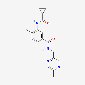 3-[(cyclopropylcarbonyl)amino]-4-methyl-N-[(5-methylpyrazin-2-yl)methyl]benzamide