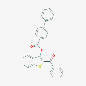 molecular formula C28H18O3S B378524 (2-Benzoyl-1-benzothiophen-3-yl) 4-phenylbenzoate CAS No. 342398-60-1