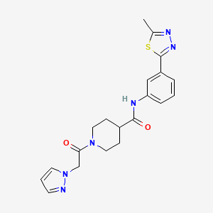 N-[3-(5-methyl-1,3,4-thiadiazol-2-yl)phenyl]-1-(1H-pyrazol-1-ylacetyl)-4-piperidinecarboxamide