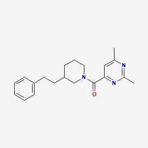 2,4-dimethyl-6-{[3-(2-phenylethyl)-1-piperidinyl]carbonyl}pyrimidine