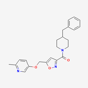 5-({3-[(4-benzyl-1-piperidinyl)carbonyl]-5-isoxazolyl}methoxy)-2-methylpyridine