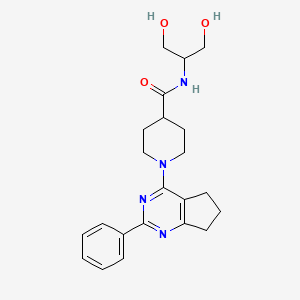 N-[2-hydroxy-1-(hydroxymethyl)ethyl]-1-(2-phenyl-6,7-dihydro-5H-cyclopenta[d]pyrimidin-4-yl)piperidine-4-carboxamide