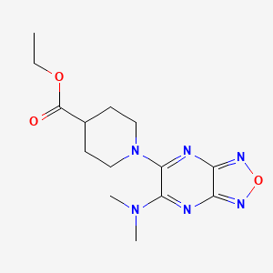 ethyl 1-[6-(dimethylamino)[1,2,5]oxadiazolo[3,4-b]pyrazin-5-yl]-4-piperidinecarboxylate