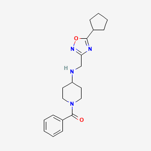 1-benzoyl-N-[(5-cyclopentyl-1,2,4-oxadiazol-3-yl)methyl]piperidin-4-amine