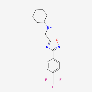 N-methyl-N-({3-[4-(trifluoromethyl)phenyl]-1,2,4-oxadiazol-5-yl}methyl)cyclohexanamine