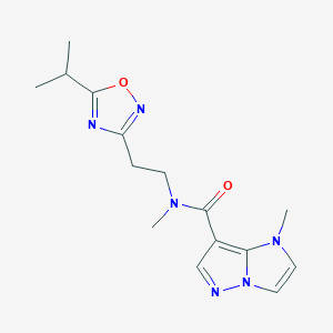 N-[2-(5-isopropyl-1,2,4-oxadiazol-3-yl)ethyl]-N,1-dimethyl-1H-imidazo[1,2-b]pyrazole-7-carboxamide