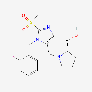 [(2S)-1-[[3-[(2-fluorophenyl)methyl]-2-methylsulfonylimidazol-4-yl]methyl]pyrrolidin-2-yl]methanol