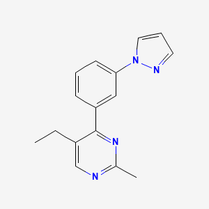 5-ethyl-2-methyl-4-[3-(1H-pyrazol-1-yl)phenyl]pyrimidine