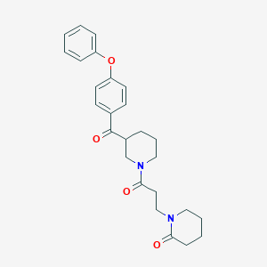 molecular formula C26H30N2O4 B3785358 1-{3-oxo-3-[3-(4-phenoxybenzoyl)-1-piperidinyl]propyl}-2-piperidinone 