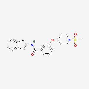 N-(2,3-dihydro-1H-inden-2-yl)-3-{[1-(methylsulfonyl)-4-piperidinyl]oxy}benzamide