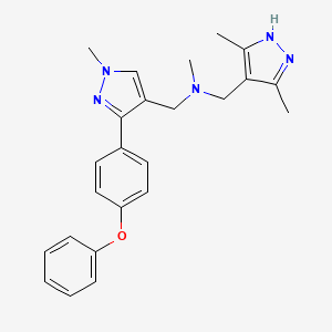 N-[(3,5-dimethyl-1H-pyrazol-4-yl)methyl]-N-methyl-1-[1-methyl-3-(4-phenoxyphenyl)pyrazol-4-yl]methanamine