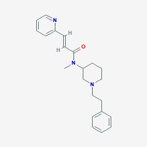 molecular formula C22H27N3O B3785397 (2E)-N-methyl-N-[1-(2-phenylethyl)-3-piperidinyl]-3-(2-pyridinyl)acrylamide 