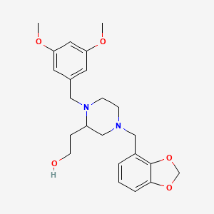 2-[4-(1,3-benzodioxol-4-ylmethyl)-1-(3,5-dimethoxybenzyl)-2-piperazinyl]ethanol