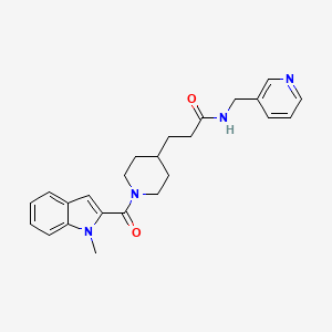 3-{1-[(1-methyl-1H-indol-2-yl)carbonyl]-4-piperidinyl}-N-(3-pyridinylmethyl)propanamide